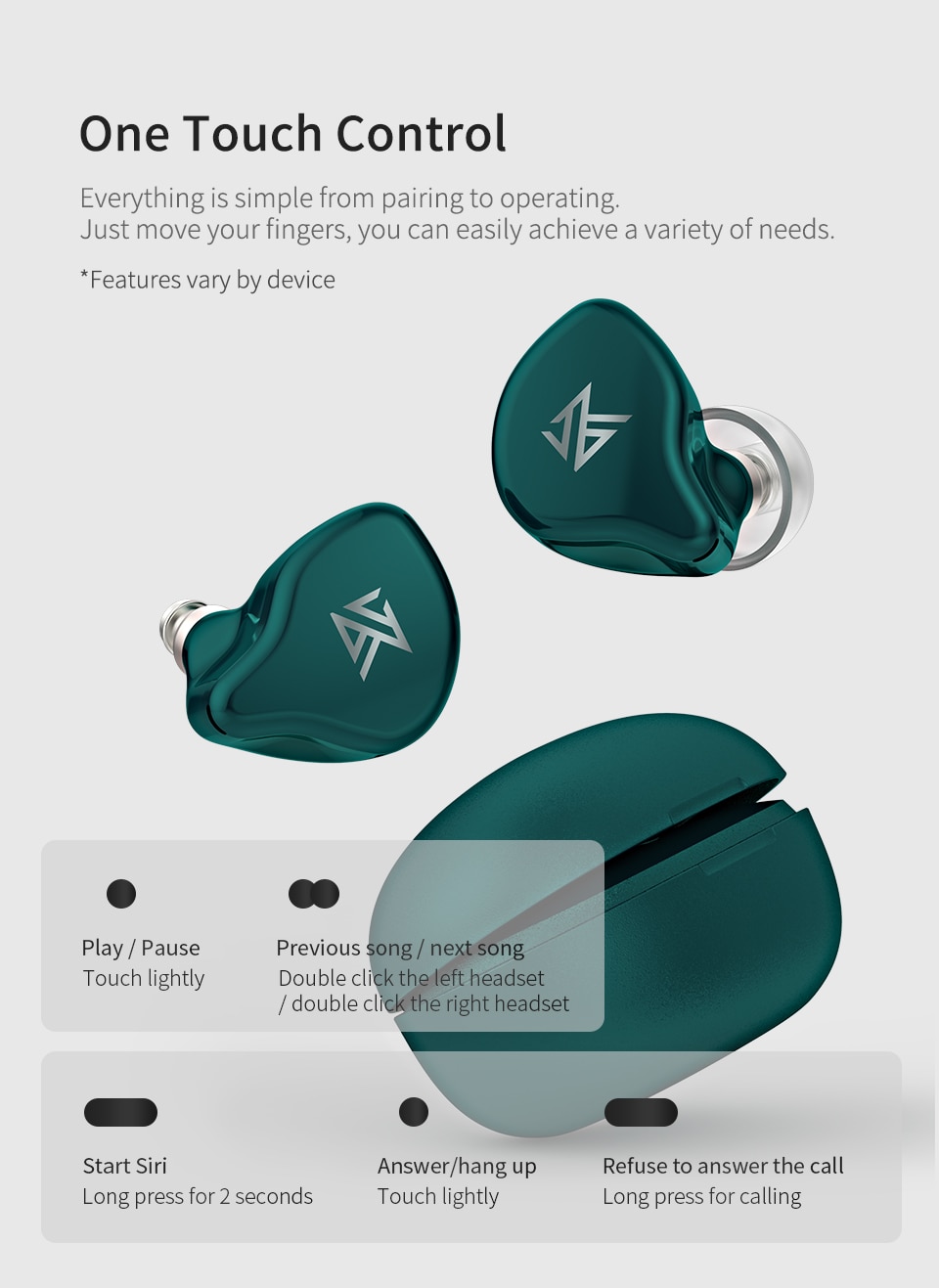 ขาย KZ S1 หูฟัง True Wireless 2 ไดร์เวอร์ (1DD+1BA) รองรับ Bluetooth 5.0 , AAC