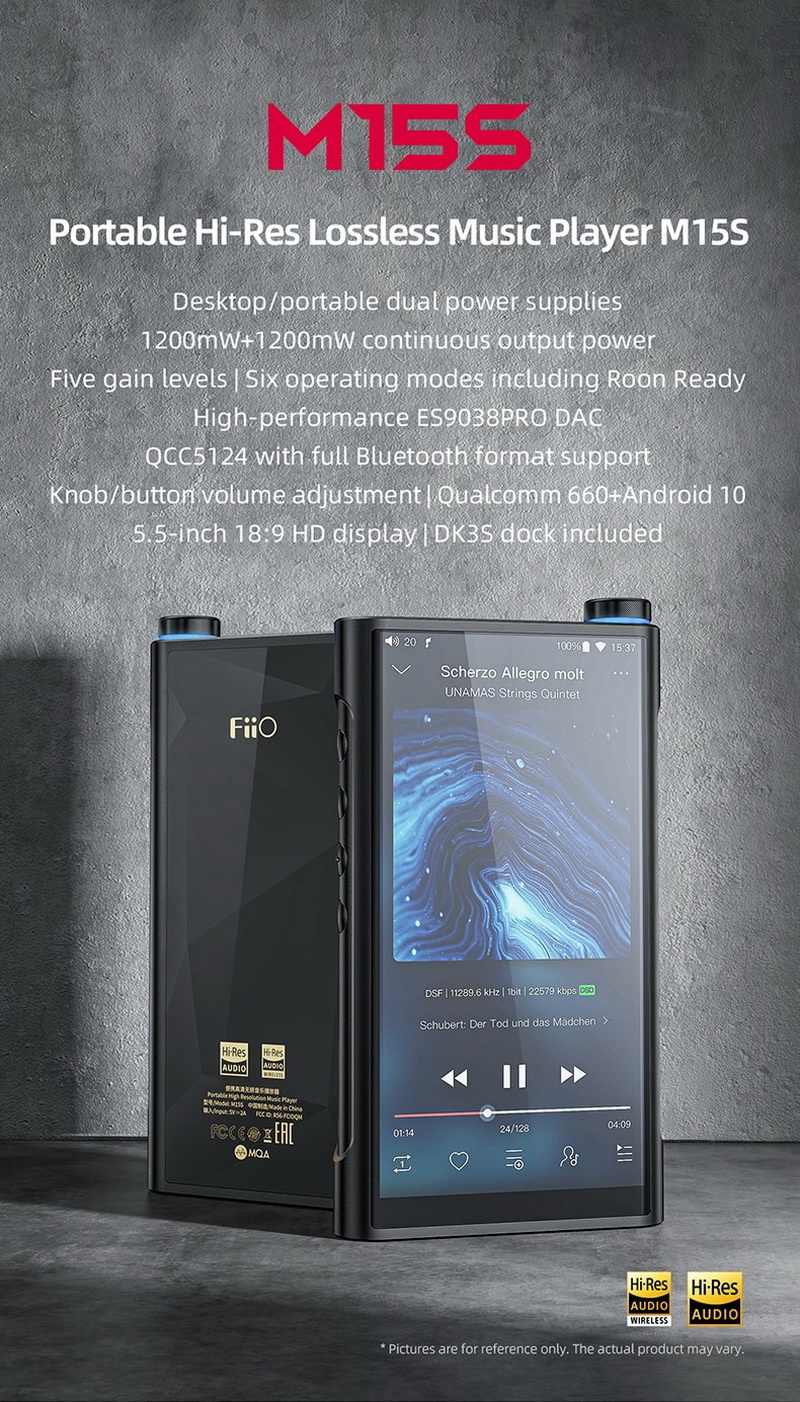 FiiO M15S DAP พกพาและตั้งโต๊ะ 2in1 ครบจบในตัวเดียว รองรับ Dual Hi-Res ประกันศูนย์ไทย