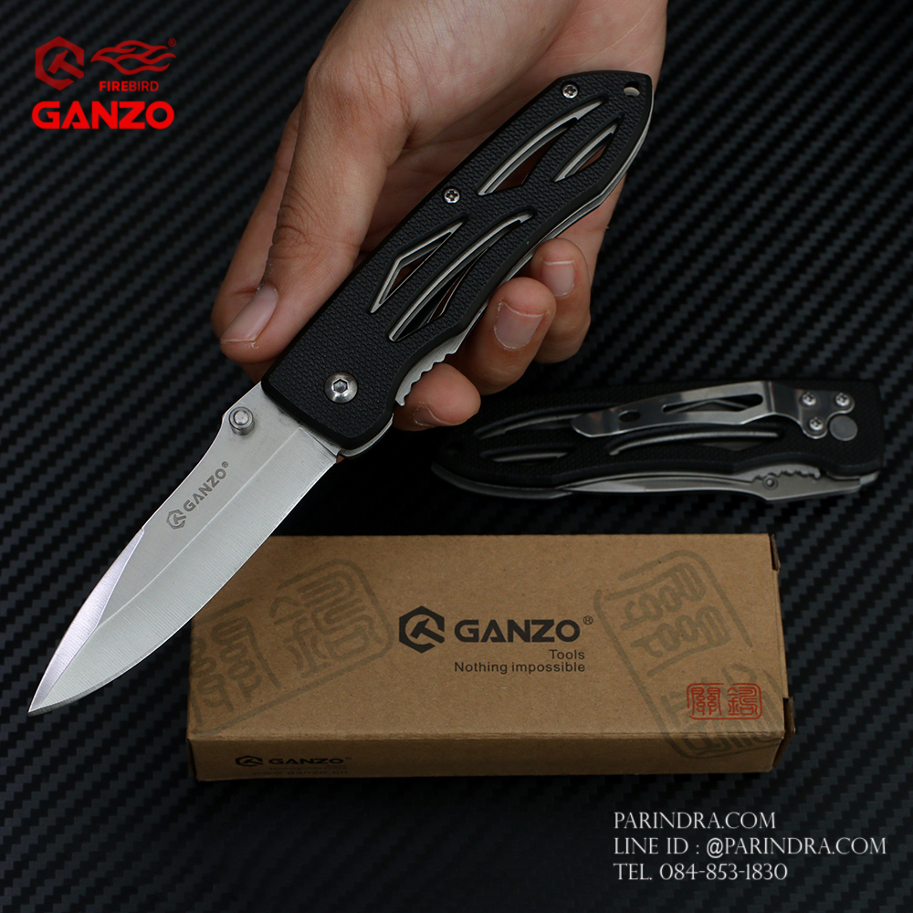 มีดพับ Ganzo กานโซ่ รุ่น Ganzo G615 ด้ามสีดำ ของแท้ 100%