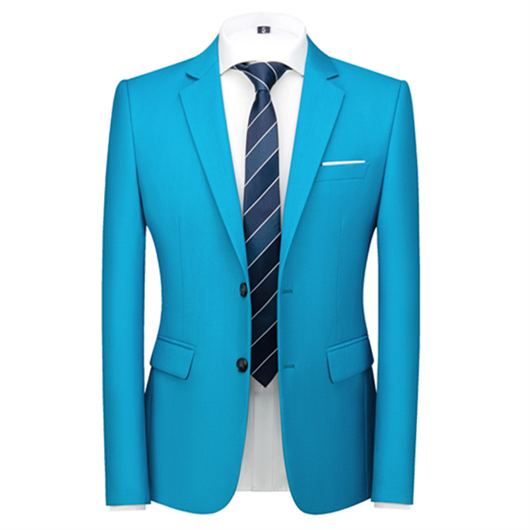 Pre-order เสื้อสูทชาย สีฟ้า ทรงสลิม สไตล์เกาหลี