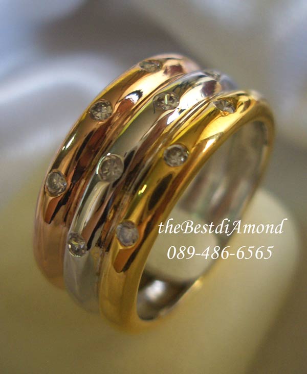 RL011+++แหวนแถวชิดใกล้แบบ3กษัตริย์+++แอบหรูนิดๆ เรียบร้อย สวยงามมั่กๆๆ เหมือนใส่แหวน 3 วงเลยค่ะ เป็น 3 กษัตริย์ เงิน ทอง นาค มีจำนวนจำกัดนะคะ