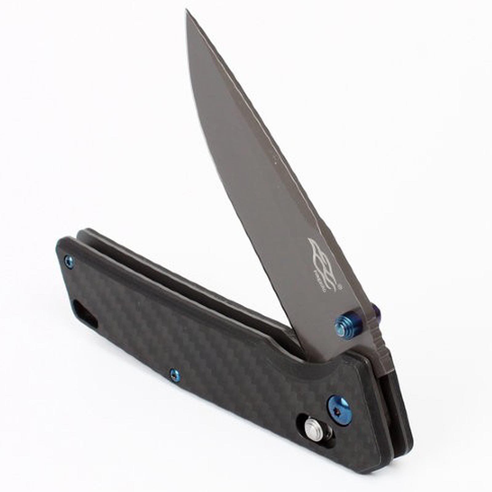 มีดพับ Ganzo รุ่น FB7603CF สีดำ ด้ามลายคาร์บอนไฟเบอร์ ของแท้ 100%