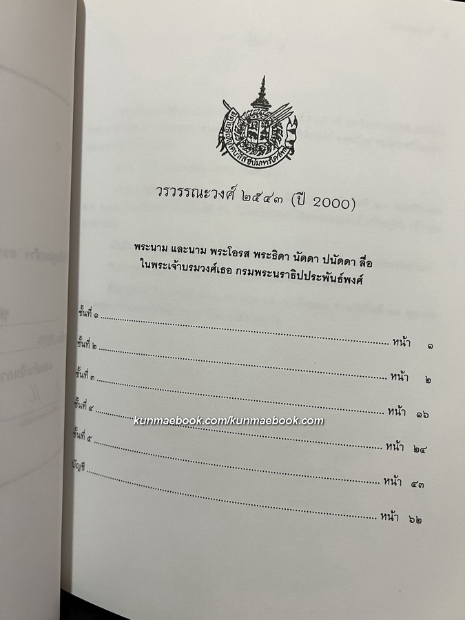 วรวรรณะวงศ์ พ.ศ.2543 ( ค.ศ.2000 )