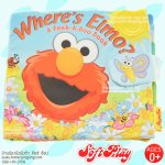 หนังสือผ้า Where Elmo A Peek-a-Boo Book by Soft play สำหรับเด็กวัยแรกเกิดขึ้นไป
