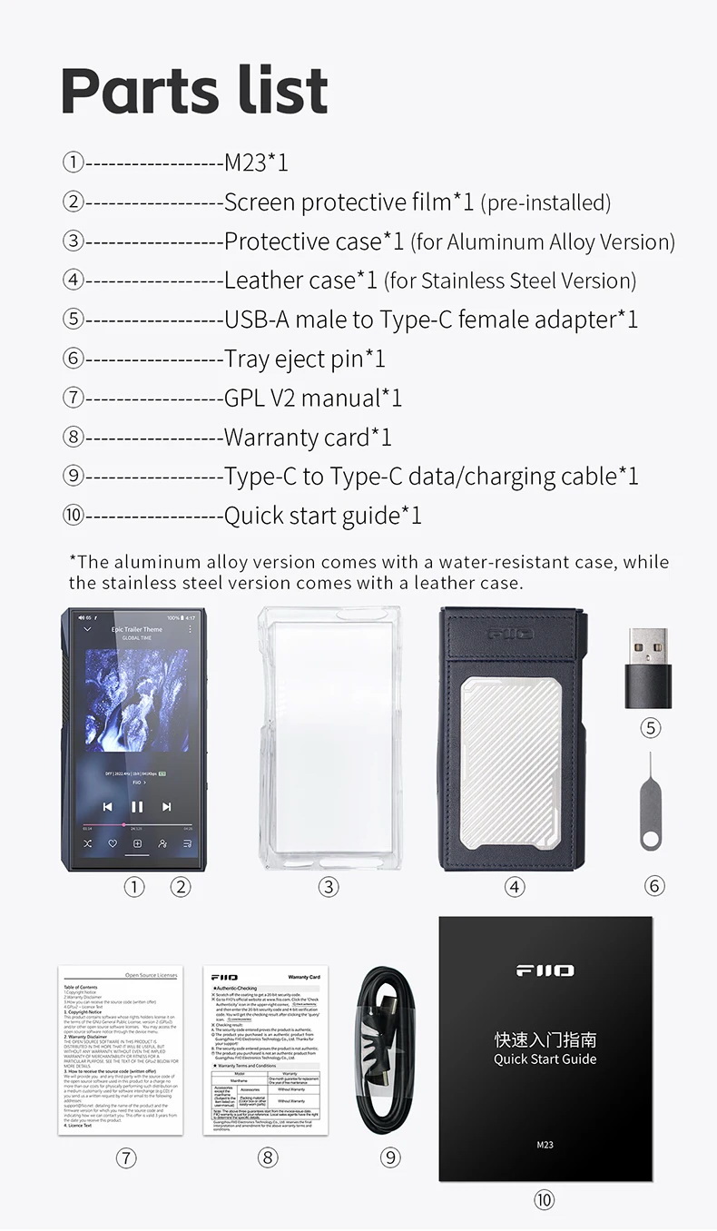 FiiO M23 DAP พกพา Lossless รองรับ MQA, LDAC, Desktop Mode, Roon Ready, Dual Hi-Res ประกันศูนย์ไทย