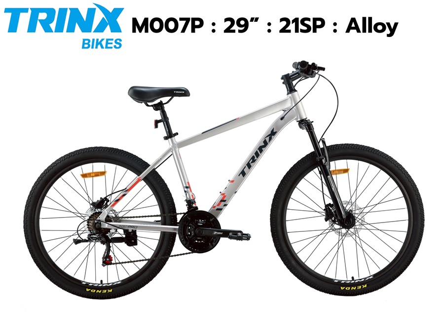 จักรยานเสือภูเขา TRINX รุ่น M007P PRO เฟรมอลูมิเนียมซ่อนสาย เกียร์ Shimano 3x7 สปีด ล้อ29 นิ้ว เบรคน้ำมัน NEW 2025