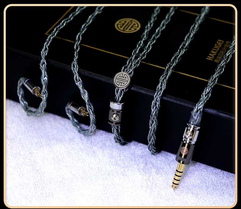 ขาย Hakugei Alfheim สายอัพเกรดหูฟัง 6N OCC Black Litz + ชุบเงิน 7N OCC Litz