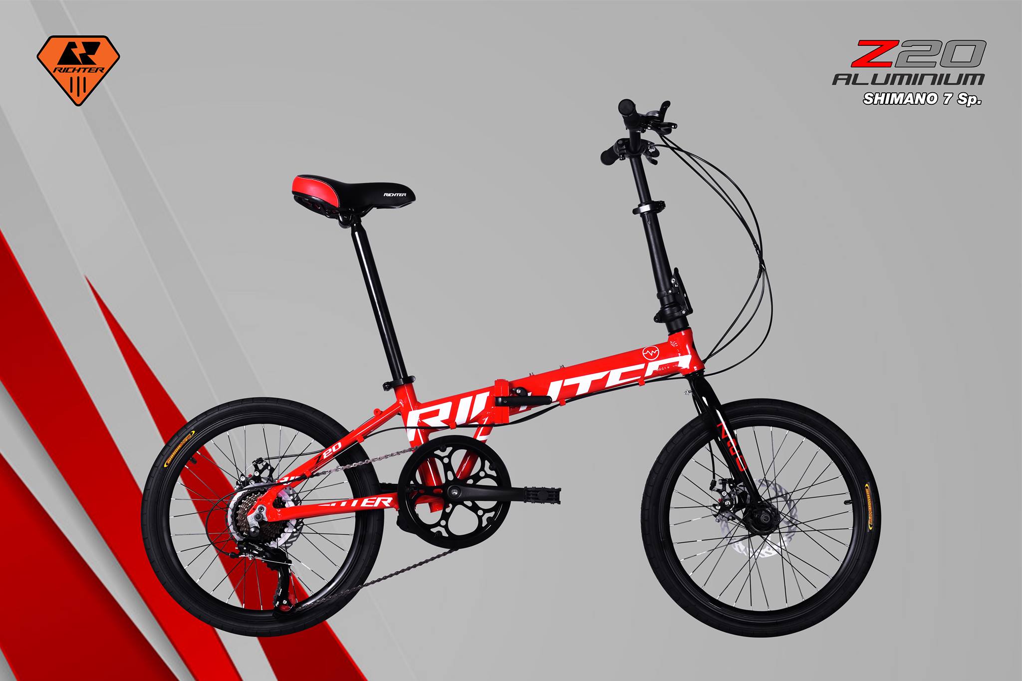 จักรยานพับ RICHTER Z20 เฟรมอลูมิเนียม เกียร์ 7สปีด Disc Brake 2023
