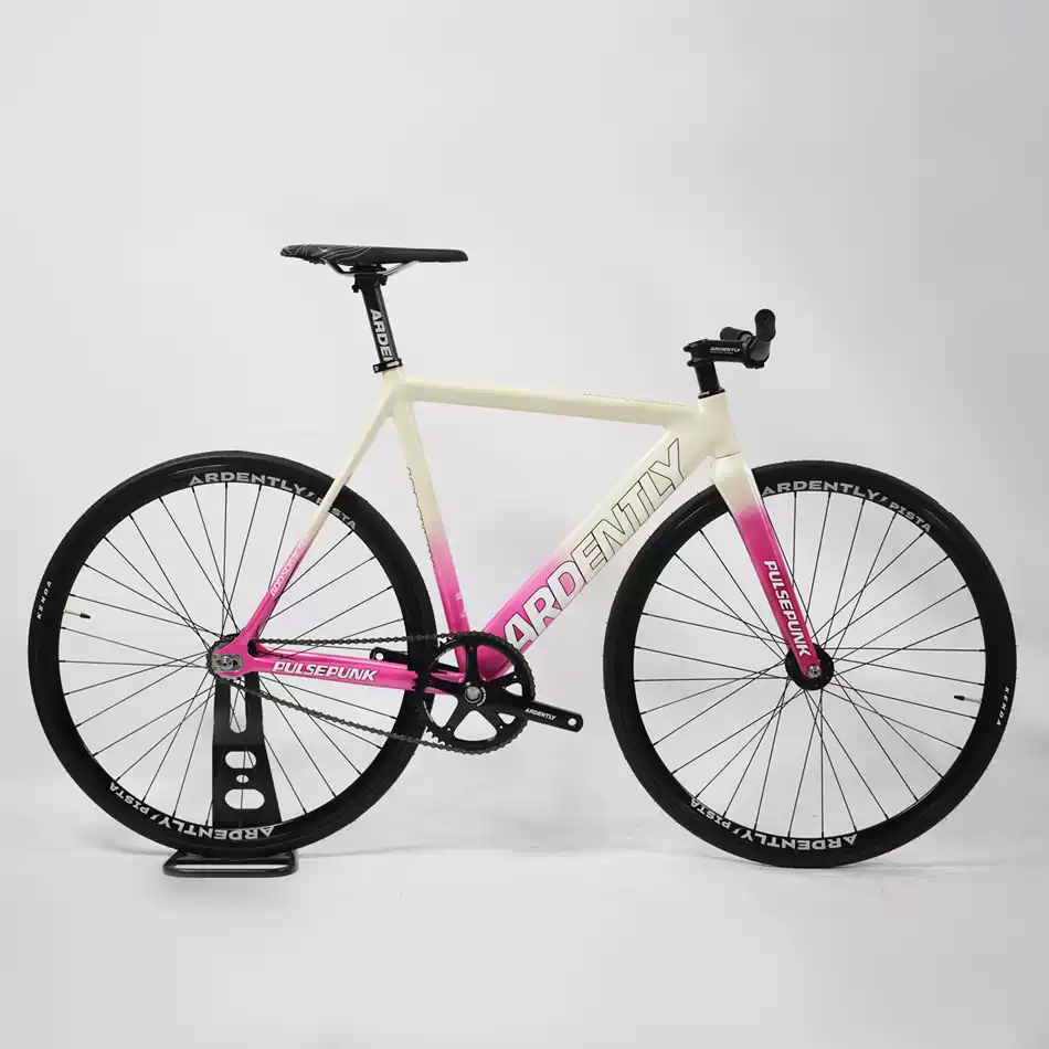 จักรยาน Fixed Gear ARDENTLY PULSE PUNK | ดีไซน์หน้าเอียง อลูมิเนียม 6069 | สั่งทำมือ | ชมพู เหลือง ล้ออลู
