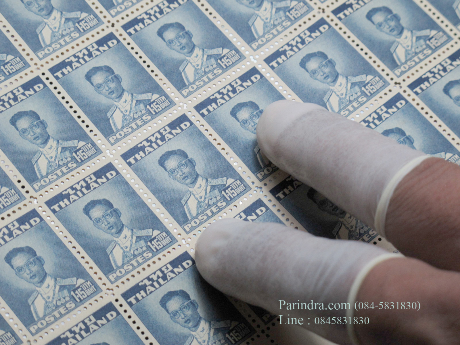 ถุงนี้วมือยางแบบบางสำหรับ ใช้หยิบหรือจับแสตมป์