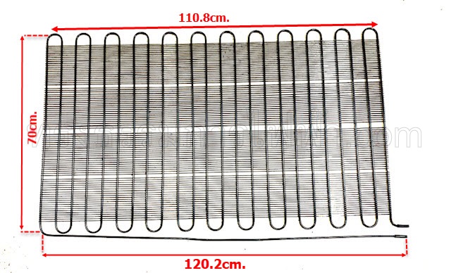 แผงคอยล์ร้อนตู้เย็น ขนาด 1/3 (ใหญ่)
