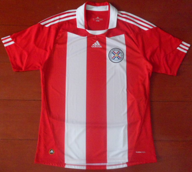 เสื้อฟุตบอล ทีมชาติปารากวัย ชุดเหย้า ชุดลุยศึกฟุตบอลโลก 2010 ใหม่ L-Size / PARAGUAY Football Shirt Home Kit World Cup 2010 Jersey NEW L-Size
