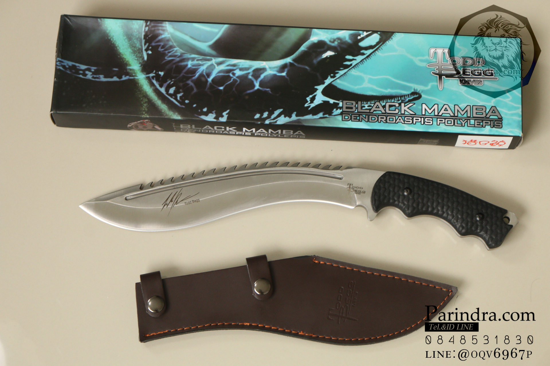 มีดใบตาย มีดเดินป่าทรงกรูข่า Black Mamba หนา หนัก ตัน (OEM) ขนาด 16 นิ้ว