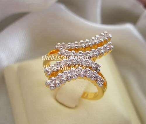 BR612+++แหวนเพชร 4 lines style +++ แหวนเพชร cz ดีไซน์ 4 แถวโค้งนิดๆ modern หรูหรา ไฮโซ สุดๆ เพชรแวววาวมากๆๆ เริ่ดออกเปรี้ยวเฉี่ยวนิดๆ