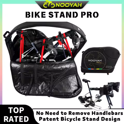 NOOYAH BK015 Pro Bike Travel Case – No Need to Remove Handlebars or Pedals | Full 16-Piece Protection Kit
