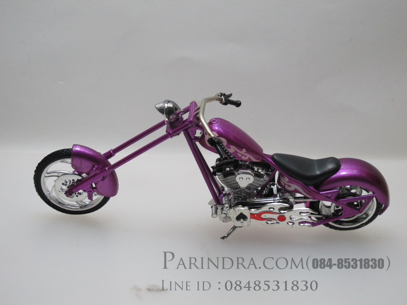 โมเดลรถมอเตอร์ไซค์ ช๊อปเปอร์ สีม่วง