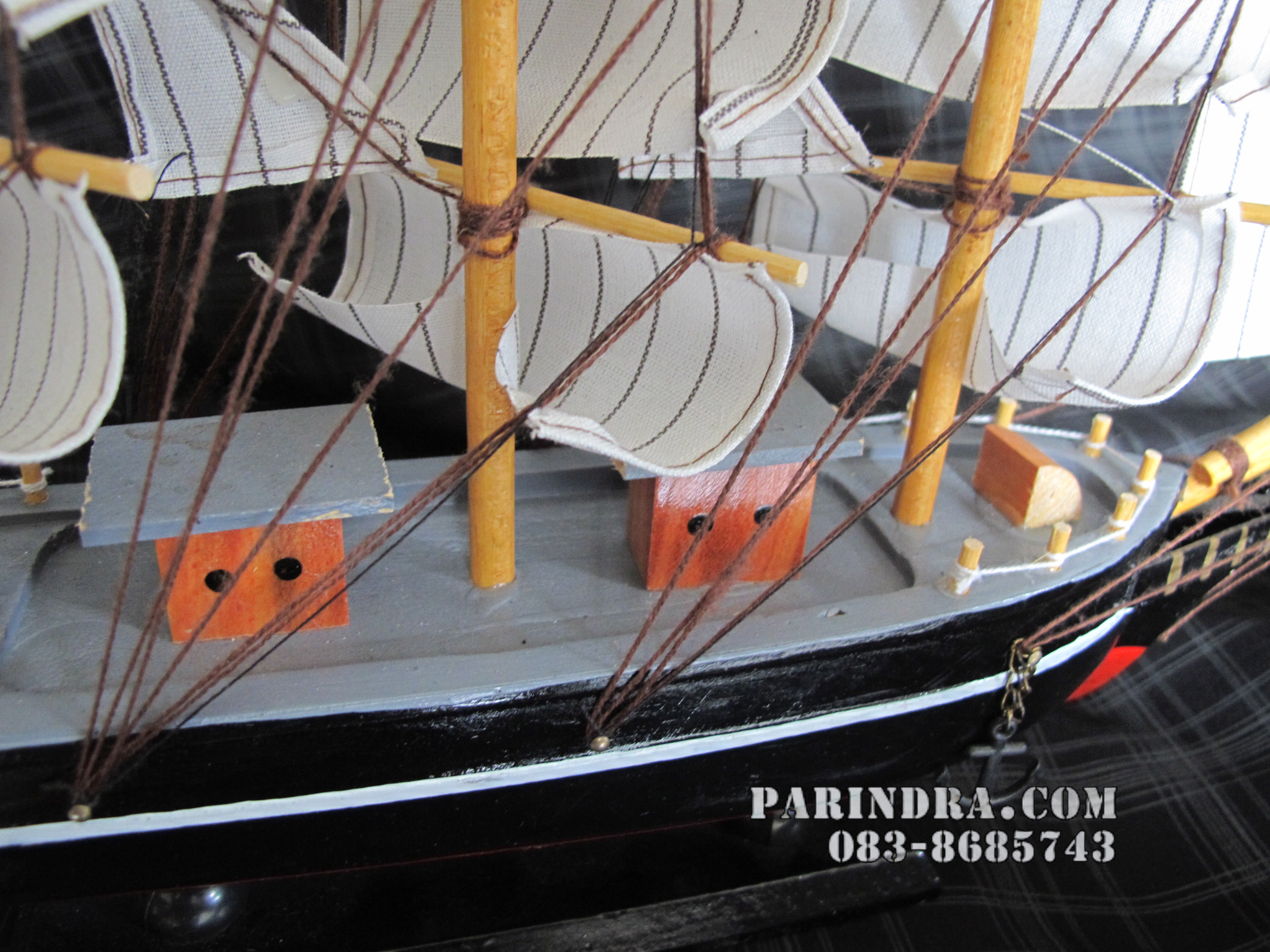 โมเดลเรือสำเภาไม้ สำหรับการตกแต่งบ้านและร้านค้าทั่วไป