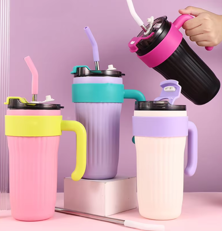 แก้วสแตนเลส Junrui ๋รุ่น 0910-1 พร้อมหูจับ 800 ml
