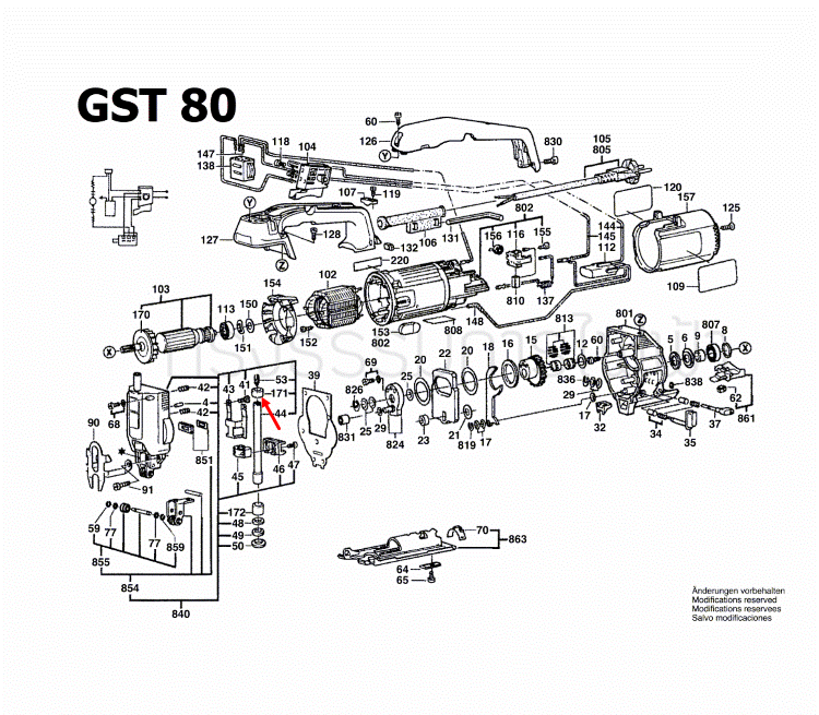 *เลิกจำหน่าย* บู้ท เลื่อยจิ๊กซอว์ Bosch บอช GST 80 [#171] Pn.2600301046 (แท้)##(*)