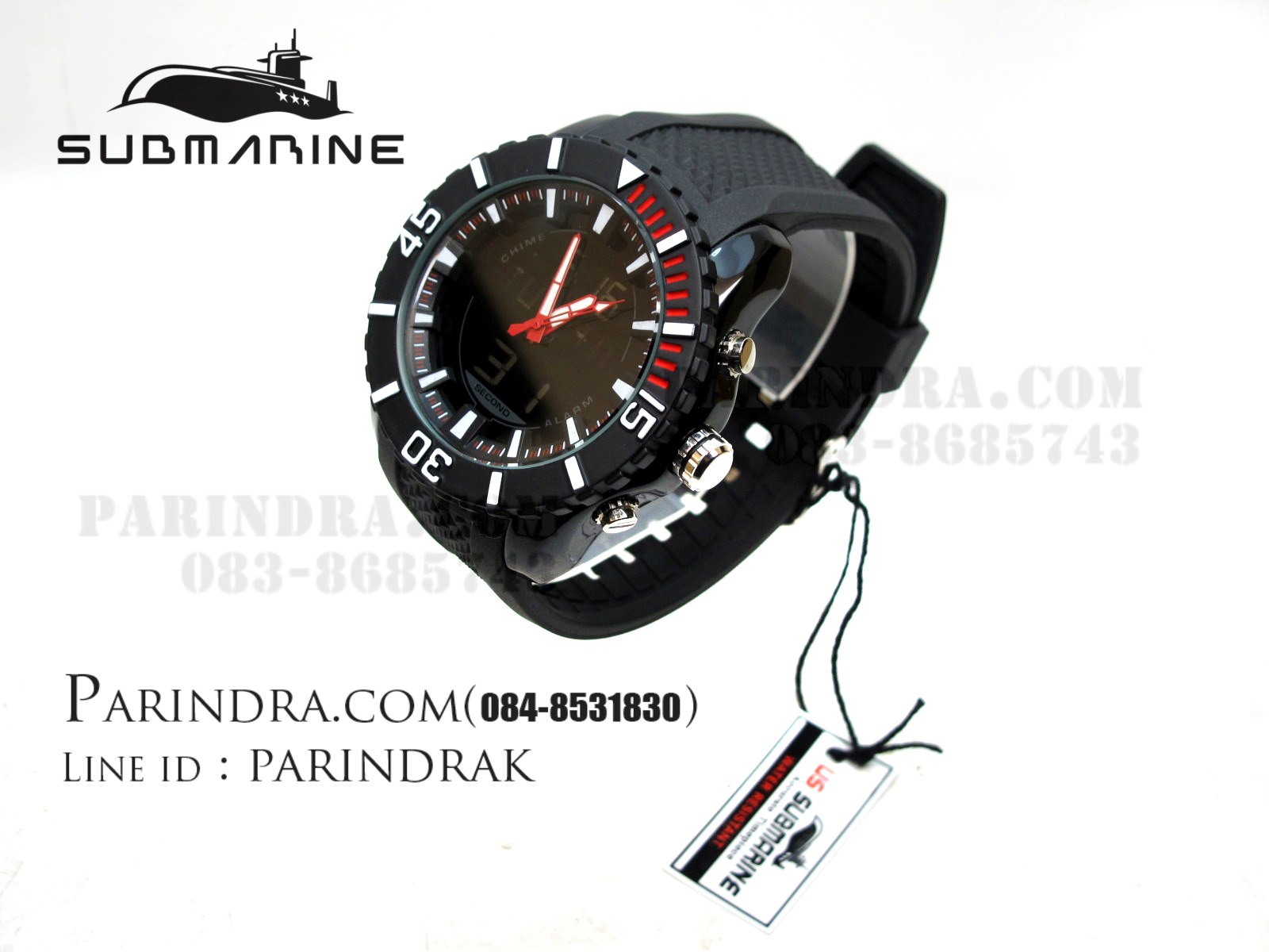 นาฬิกา US submarine TA5269M ดำ-แดง