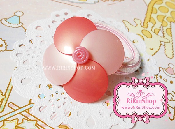 Rena chris ยางรัดผมกังหันลมสีชมพูน่ารัก (Pink)