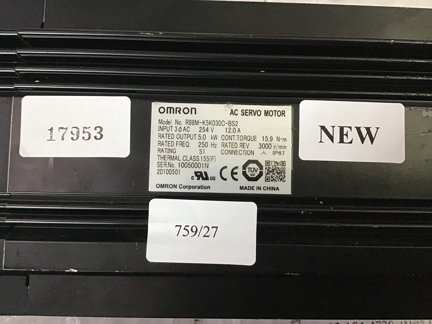 SERVO MOTOR “ OMRON ” รุ่น R88M-K5K030C-BS2