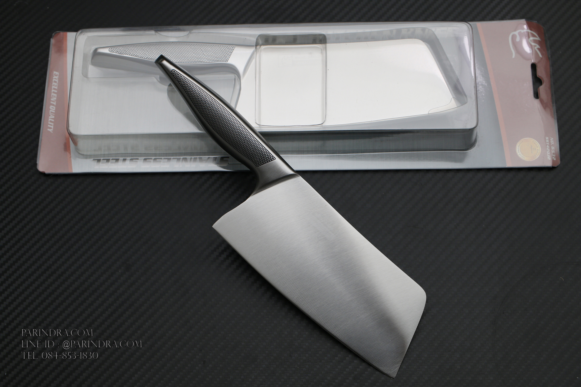 มีดอีโต้ทำครัว Rhino Brand Knife No.6532 ด้ามแสตนเลส ขนาดใบ 6.5 นิ้ว คมสุดๆ (ของแท้)