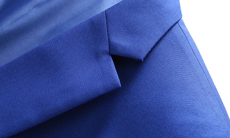 พร้อมเช่า ชุดสูทชาย สีน้ำเงิน สไตล์เกาหลี (มีเสื้อกั๊ก)