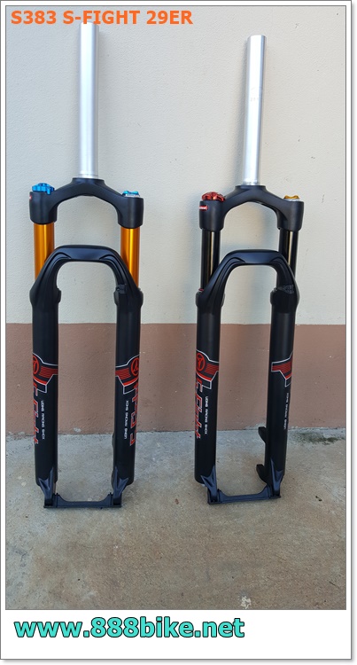 โช๊คลม S-FIGHT ,S383 คอตรง แกน 9 มม. ขนาดล้อ 29 นิ้ว