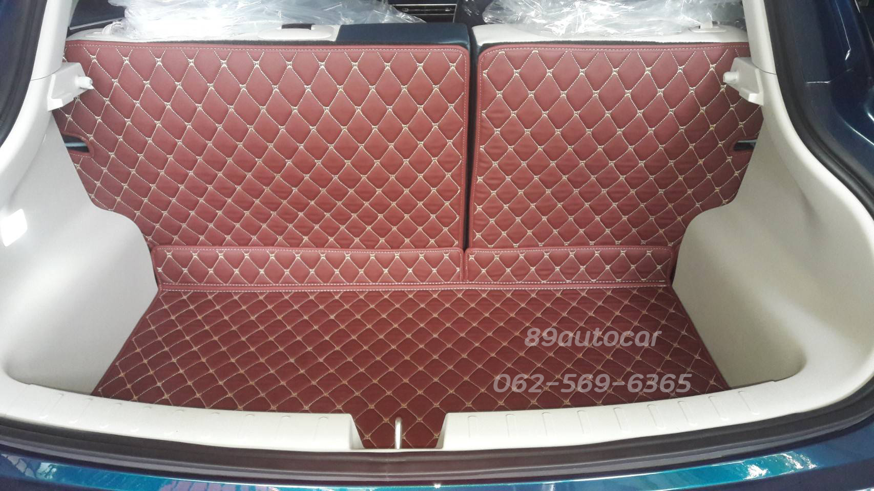 พรมปูพื้นรถยนต์ GWM Ora Goodcat ปูพรม6D สีแดงไวน์ เต็มคัน