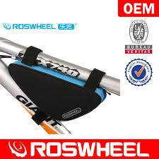 !!!SALE!!!กระเป๋าสามเหลี่ยมคาดเฟรม Roswheel Cycling Bicycle Front Tube Triangle Frame Bag Bike Frame Zip Bag , 12657(มีสีเหลืองเขียวแดง)
