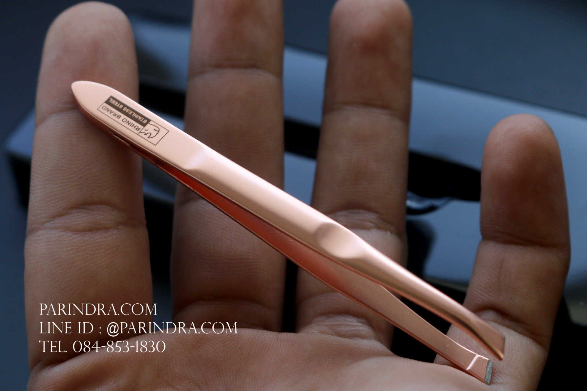 แหนบ Rhino No.S65 Pink Gold Tweezer แหนบสีพิงค์โกลด์