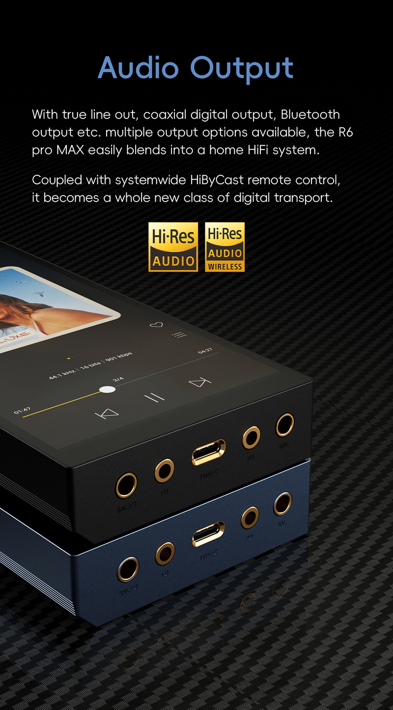 Hiby R6 PRO MAX DAP พกพาเรือธงชิป ES9039MS Pro x2 รองรับ MQA ประกันศูนย์ไทย