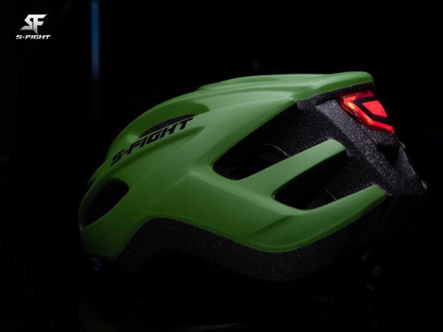 หมวกจักรยาน S-FIGHT รุ่น GH-29 HELMET มีไฟ 3 สเตป ชาร์ง USB รอบศีรษ: 58-62 CM.