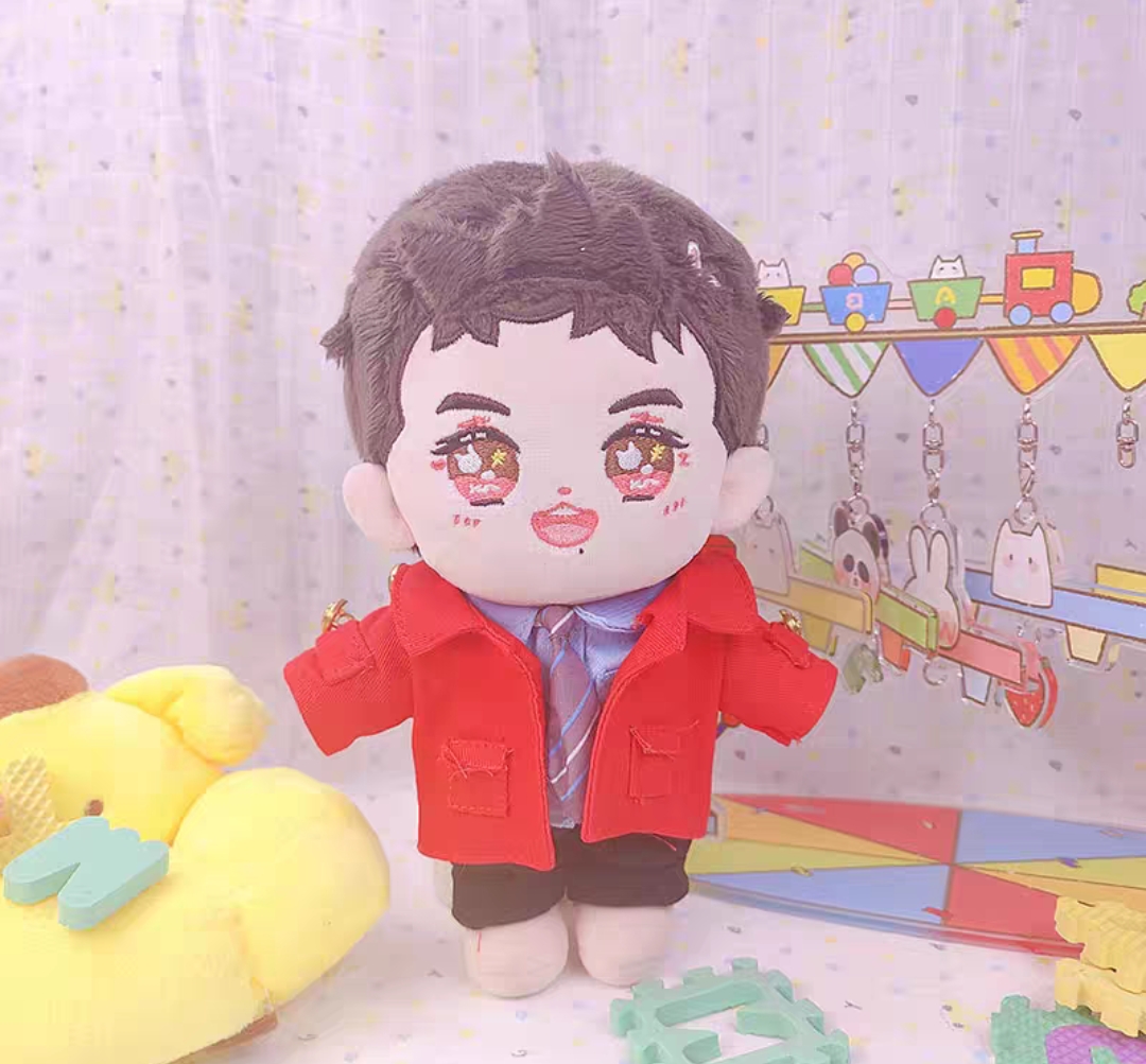 ตุ๊กตาเซียวจ้าน (20 cm.) ชุดโค้ทแดง งานปีใหม่ช่องตงฟาง