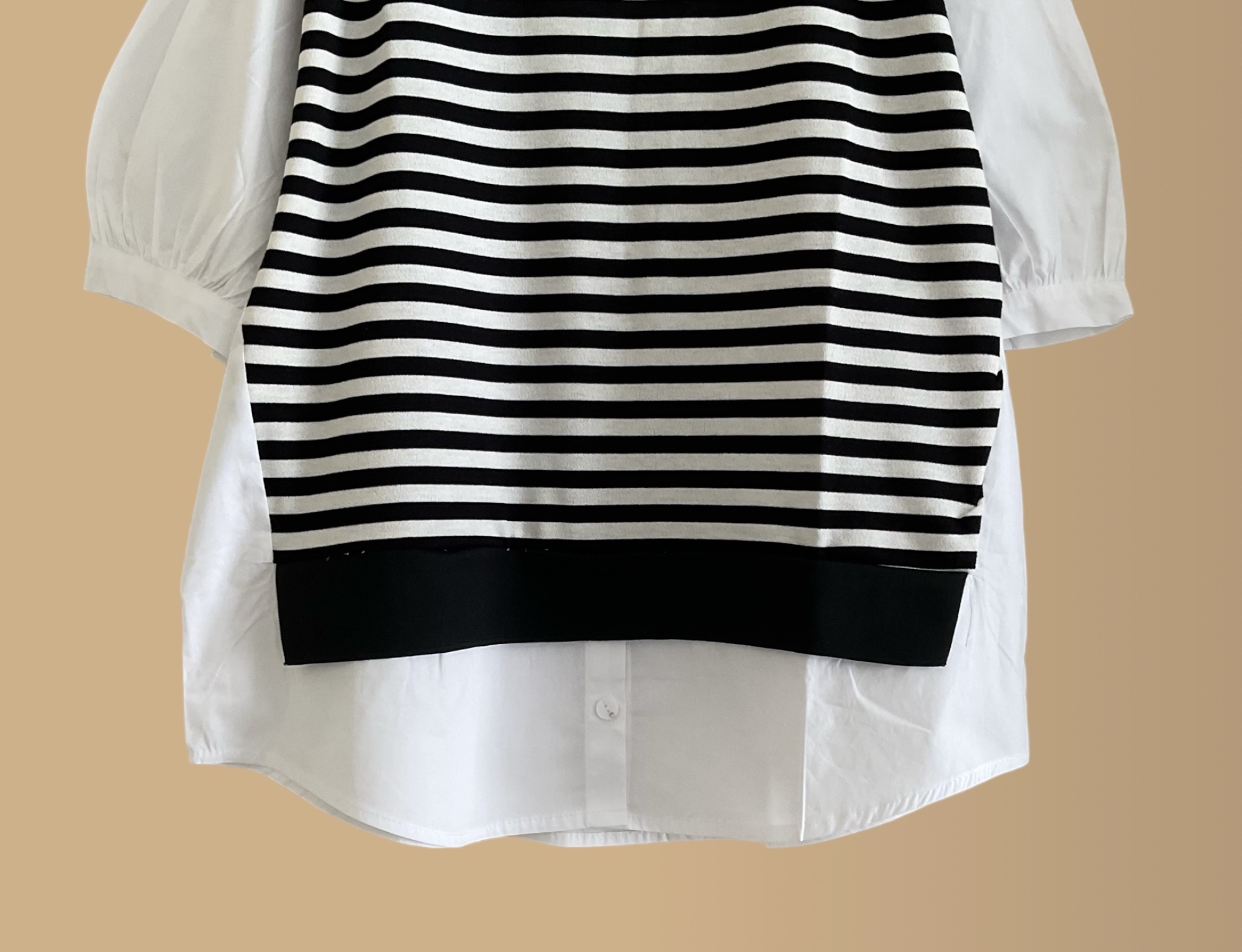 เสื้อยืดลายทางต่อลายผ้าฝ้าย
