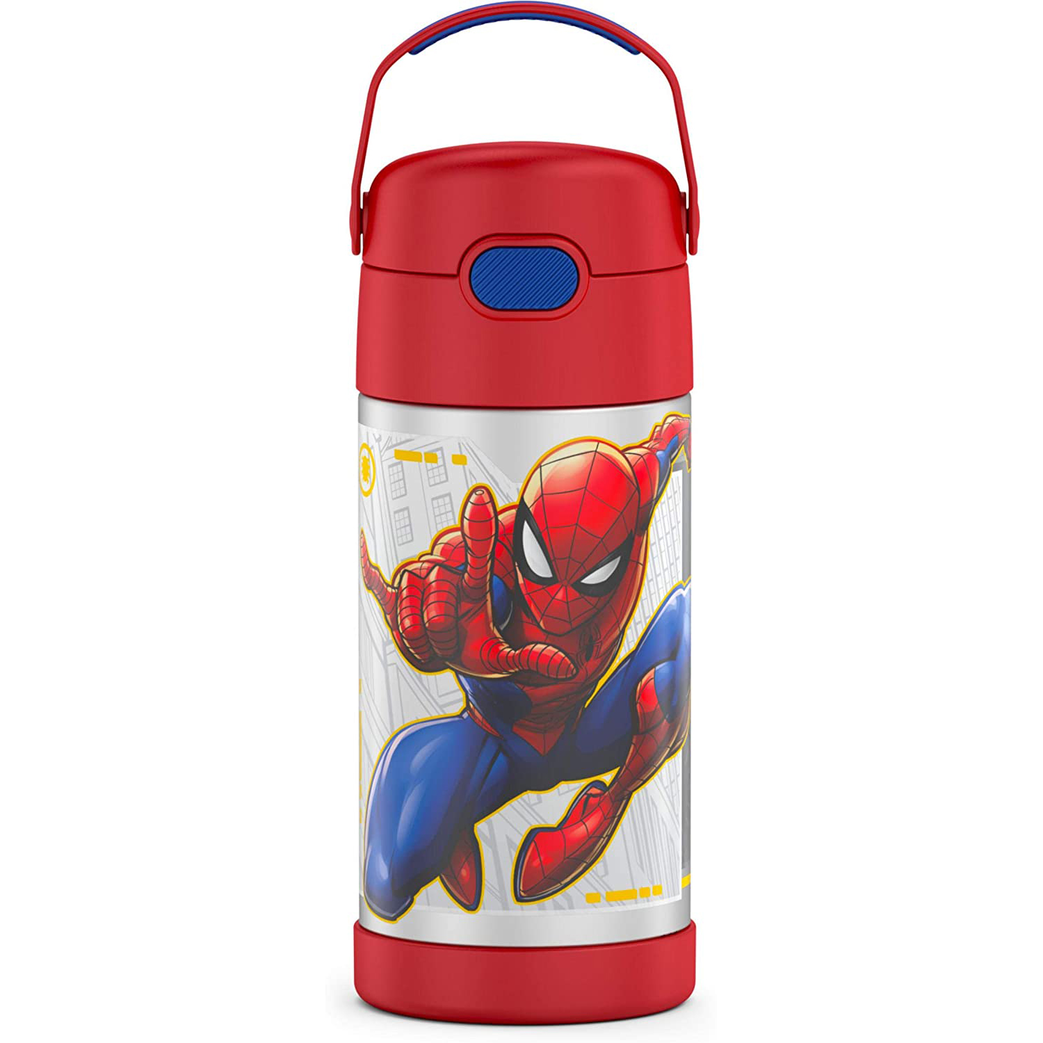 กระติกน้ำเก็บความเย็น Thermos Spider-Man 12oz FUNtainer Water Bottle with Bail Handle - Red New