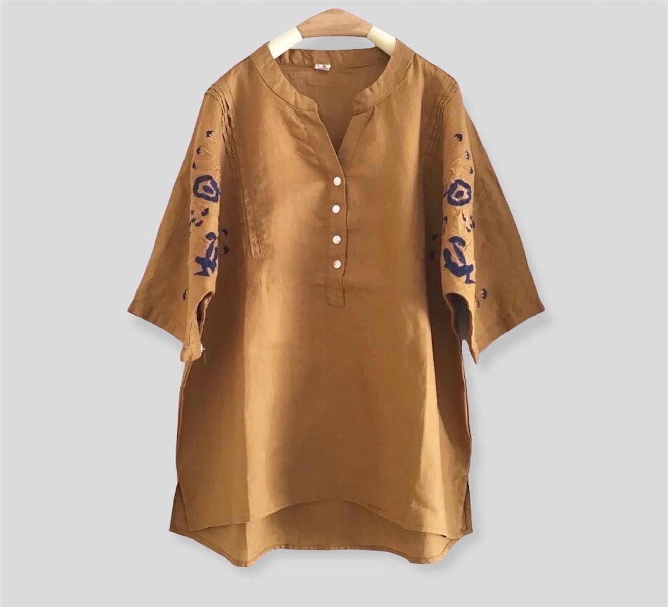 เสื้อผ้าลินินลายปัก