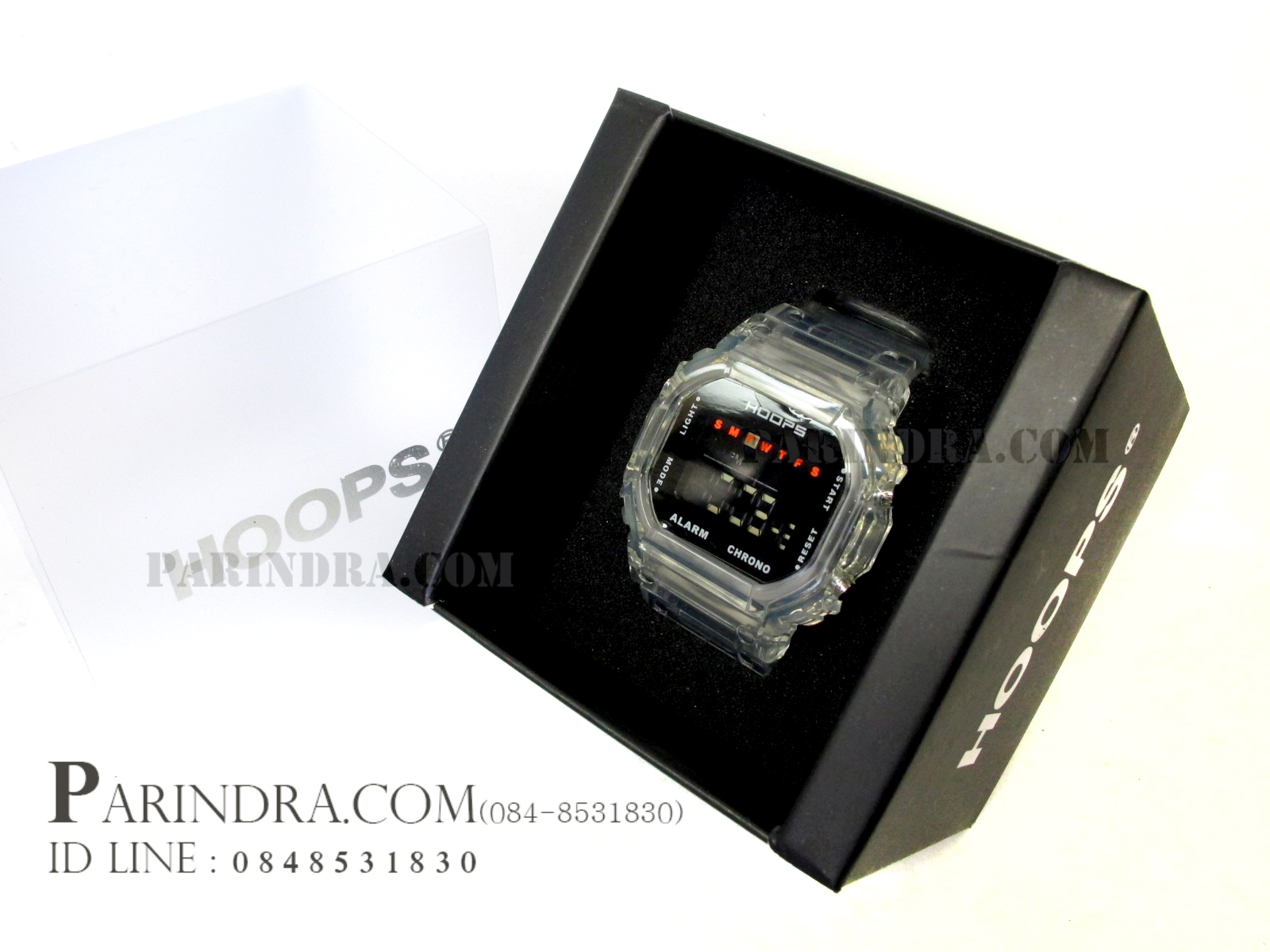 นาฬิกา Hoops ระบบดิจิตอลสีขาวใส ของแท้ขึ้นห้าง 100%