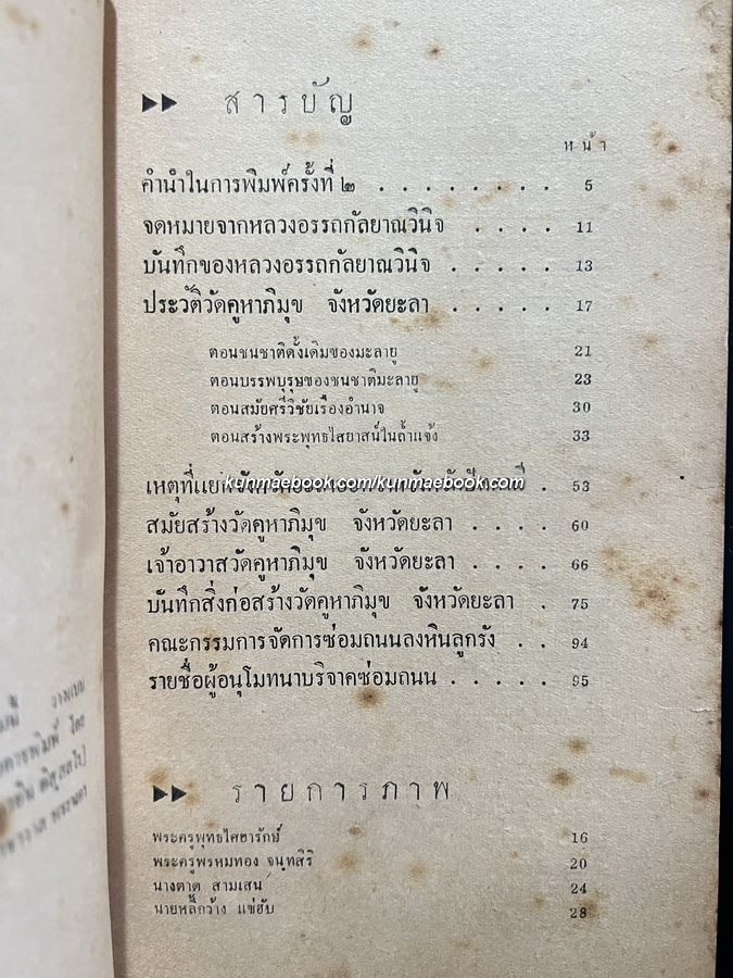 คูหาภิมุข ยะลา / เรียบเรียงโดย พระญาณโมลี พ.ศ.2496