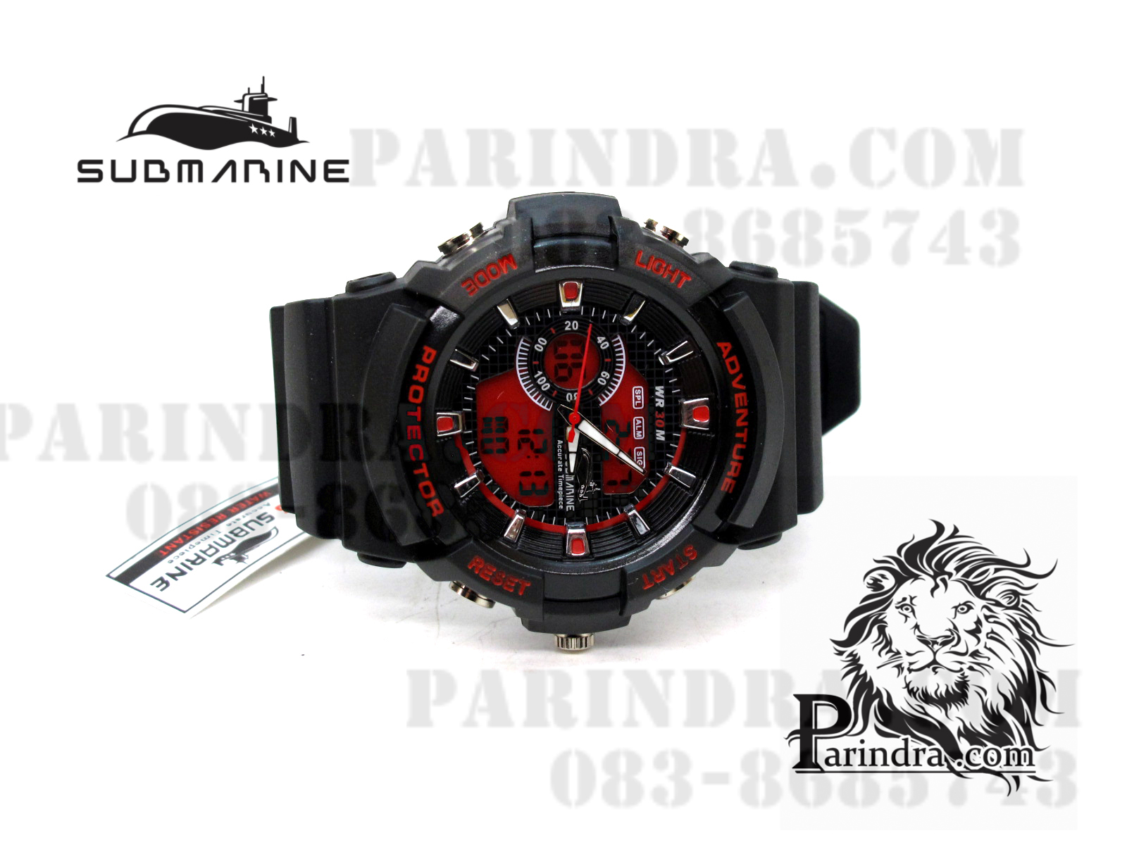 US submarine Protector รุ่น TP3147M สีดำตัดแดง