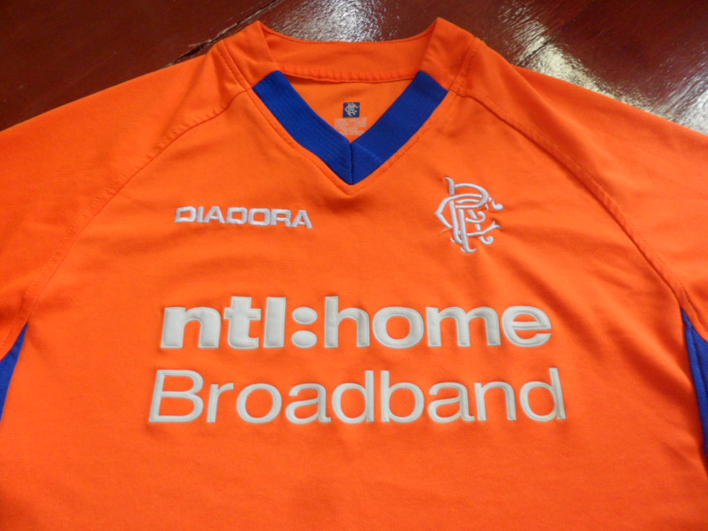 เสื้อฟุตบอล ทีมสโมสรเรนเจอร์ส ชุดเยือน 2002/03 M-Size / RANGERS Football Shirt Away Kit 2002/03 Jersey M-Size