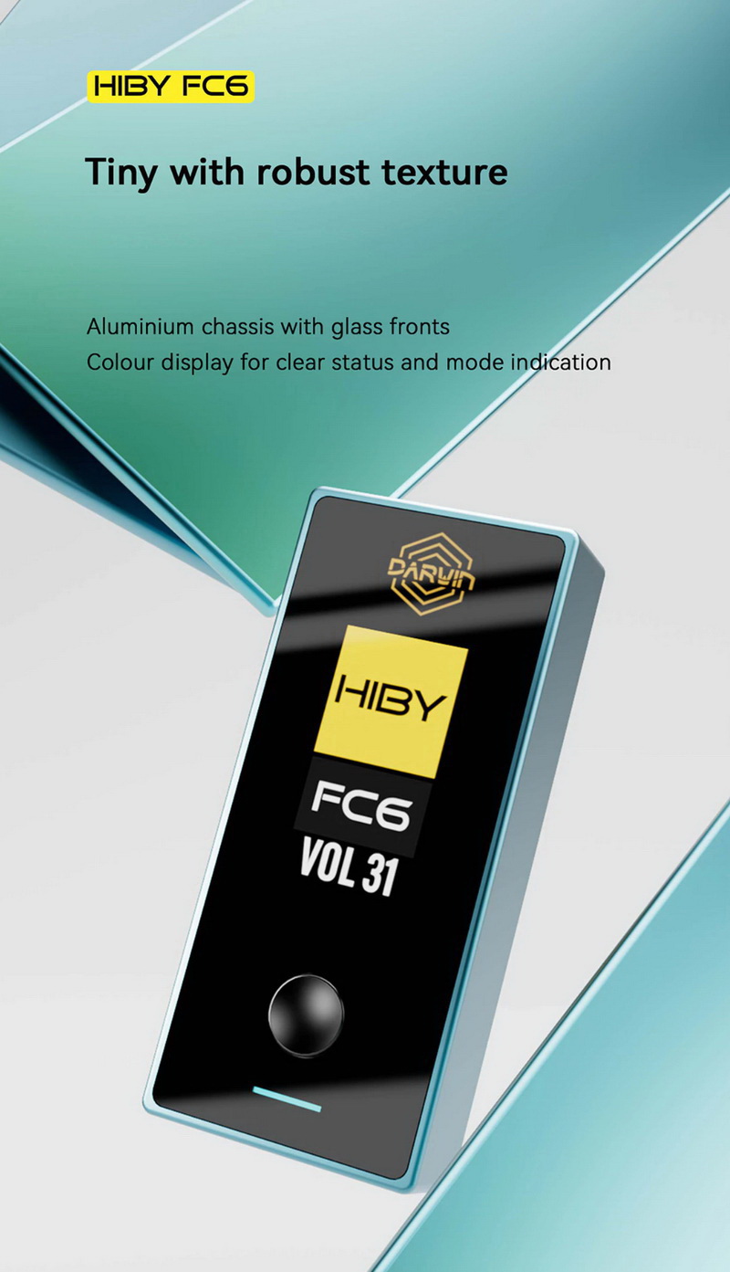 HiBy FC6 DAC/AMP พกพาแบบ R2R สถาปัตยกรรม Darwin รองรับ MQA ประกันศูนย์ไทย