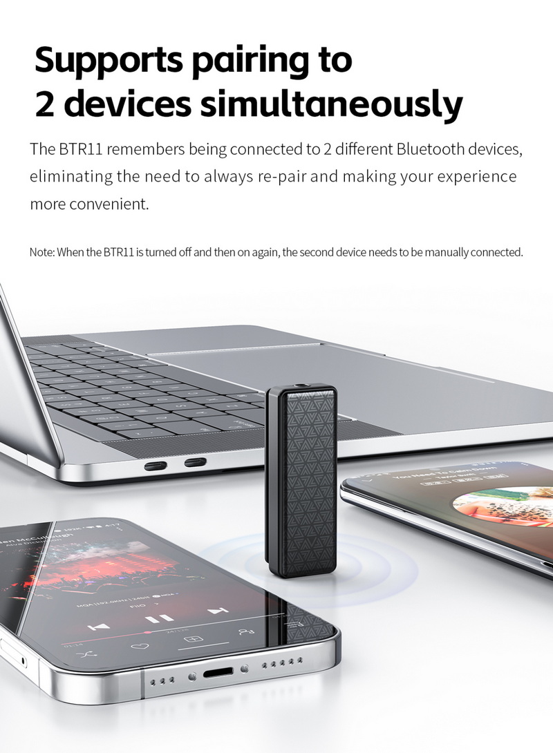 FiiO BTR11 Bluetooth DAC/AMP พกพาจิ๋ว ชิปแอมป์ HT97220 รองรับ LDAC ประกันศูนย์ไทย