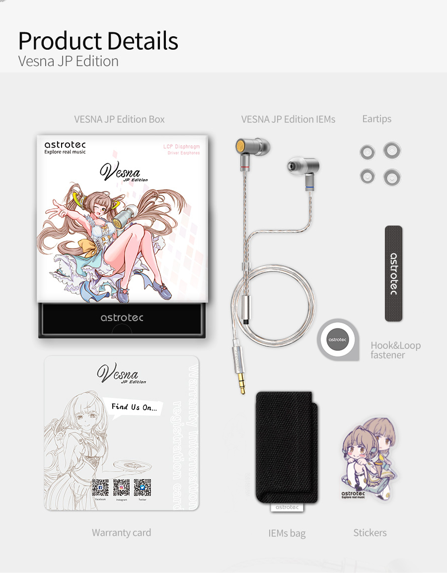 Astrotec Vesna EVO หูฟังอินเอียร์ที่ใช้ LCP Diaphragm จากญี่ปุ่น
