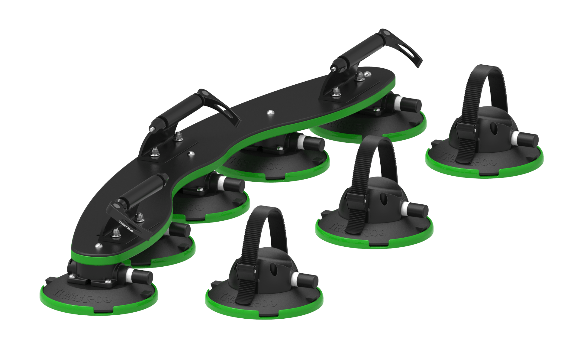 แร็คหลังคาแบบดูด สำหรับบรรทุกจักรยาน แร๊คจักรยาน TreeFrog Bicycle Racks Pro 3, สำหรับจักรยาน 3 คัน, มาตรฐาน CE+TUV