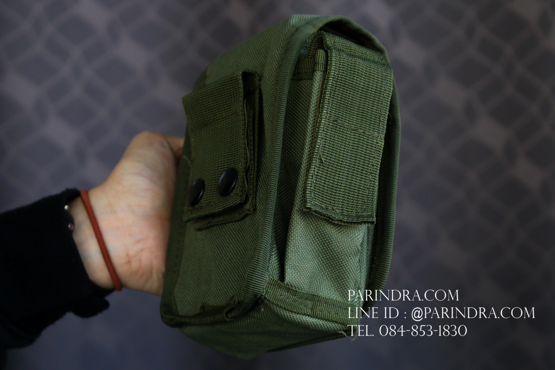 กระเป๋าคาดเอว รุ่น SX-011 ผ้าไนลอนลาย SWAT สีเขียวทหาร