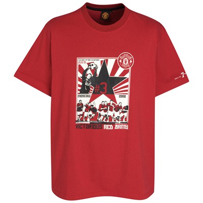 เสื้อที-เชิ๊ต (เสื้อยืดคอกลม) ฟุตบอล ทีมสโมสรแมนเชสเตอร์ ยูไนเต็ด ชุดที่ระลึก UEFA Champions League Champions 2008 ใหม่ M-Size / MANCHESTER UNITED Football T-Shirt Commemorative Kit UEFA Champions League Champions 2008 Jersey NEW M-Size