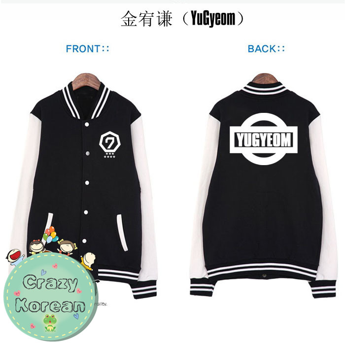 เสื้อเบสบอลแขนยาว GOT7 (ระบุเมมเบอร์)