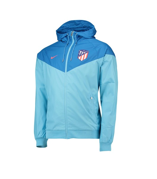 เสื้อแจ็คเก็ตแอตเลติโก มาดริด Authentic Windrunner สีฟ้าของแท้
